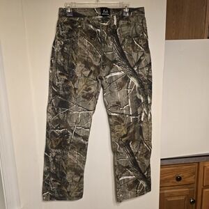 Realtree AP Camo Hunting Pants Mens 32x30 Cotton Camouflage S5761-C3 Brown Green